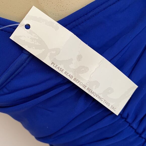 Spiegel Swim Dress Skirt Swimsuit 4 Rare Vintage NEW Royal Blue - Picture 5 of 12
